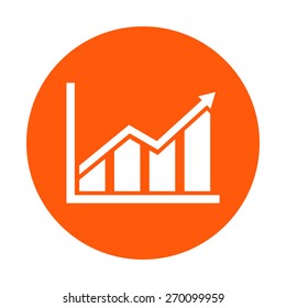 Infographic. Chart icon. Growing graph simbol.