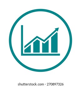 Infographic. Chart icon. Growing graph simbol.