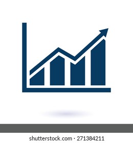 Infographic. Chart icon. Growing graph simbol.