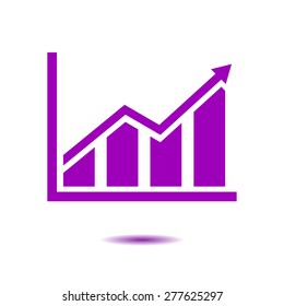 Infographic. Chart icon. Growing graph simbol.