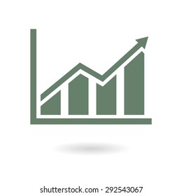 Infographic. Chart icon. Growing graph simbol.