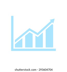 Infographic. Chart icon. Growing graph simbol.