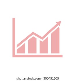 Infographic. Chart icon. Growing graph simbol.