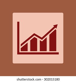Infographic. Chart icon. Growing graph simbol.