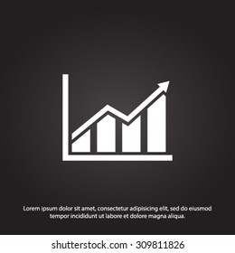Infographic. Chart icon. Growing graph simbol.