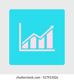 Infographic. Chart icon. Growing graph symbol.