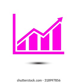 Infographic. Chart icon. Growing graph simbol.