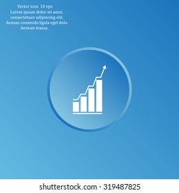 Infographic. Chart icon. Growing graph simbol.