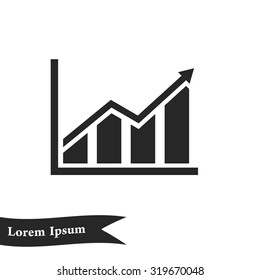 Infographic. Chart icon. Growing graph simbol.