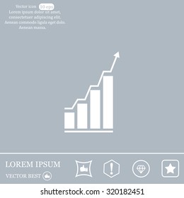 Infographic. Chart icon. Growing graph simbol.