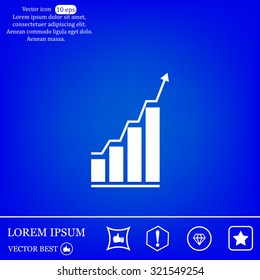 Infographic. Chart icon. Growing graph simbol.