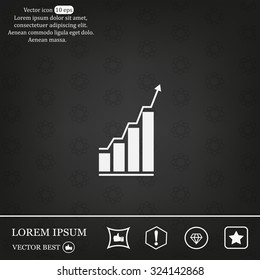 Infographic. Chart icon. Growing graph symbol.