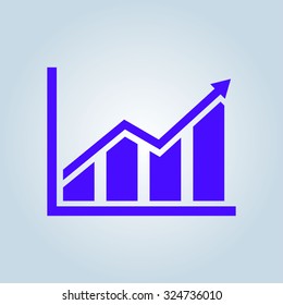Infographic. Chart icon. Growing graph simbol.