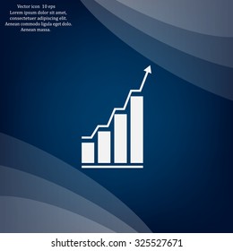 Infographic. Chart icon. Growing graph symbol.