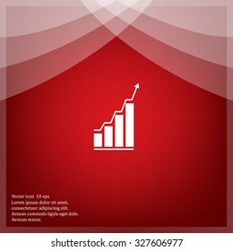 Infographic. Chart icon. Growing graph simbol.