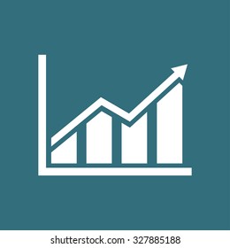 Infographic. Chart icon. Growing graph simbol.
