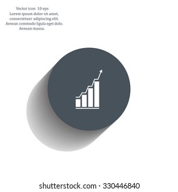 Infographic. Chart icon. Growing graph simbol.