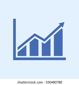 Infographic. Chart icon. Growing graph simbol.