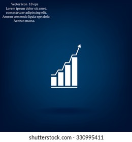 Infographic. Chart icon. Growing graph simbol.
