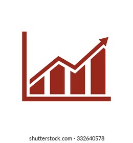 Infographic. Chart icon. Growing graph simbol.