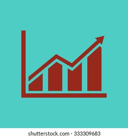 Infographic. Chart icon. Growing graph simbol.