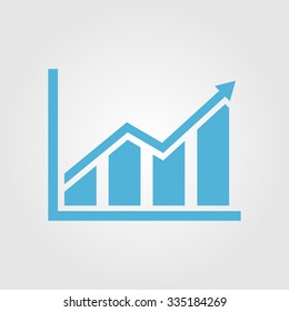 Infographic. Chart icon. Growing graph simbol.