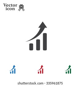 Infographic. Chart icon. Growing graph simbol.