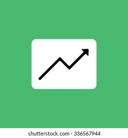 Infographic. Chart icon. Growing graph symbol.