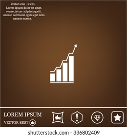 Infographic. Chart icon. Growing graph simbol.