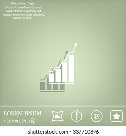 Infographic. Chart icon. Growing graph simbol.