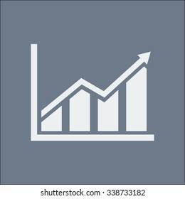 Infographic. Chart icon. Growing graph simbol.