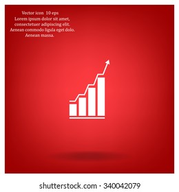 Infographic. Chart icon. Growing graph simbol.