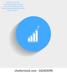 Infographic. Chart icon. Growing graph simbol.