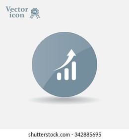 Infographic. Chart icon. Growing graph simbol.