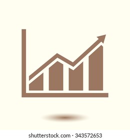 Infographic. Chart icon. Growing graph simbol.
