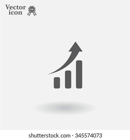 Infographic. Chart icon. Growing graph simbol.