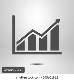 Infographic. Chart icon. Growing graph simbol.