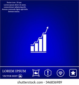Infographic. Chart icon. Growing graph simbol.