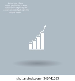 Infographic. Chart icon. Growing graph simbol.