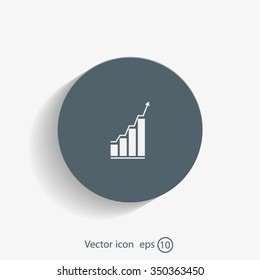 Infographic. Chart icon. Growing graph simbol.