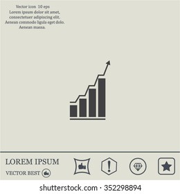 Infographic. Chart icon. Growing graph simbol.