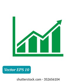 Infographic. Chart icon. Growing graph simbol.