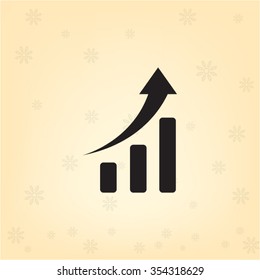 Infographic. Chart icon. Growing graph simbol.