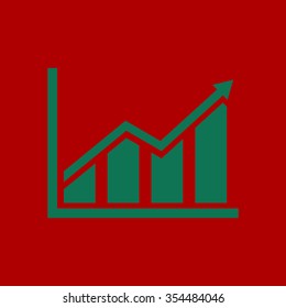 Infographic. Chart icon. Growing graph simbol.