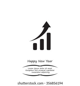 Infographic. Chart icon. Growing graph simbol.