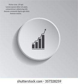 Infographic. Chart icon. Growing graph simbol.