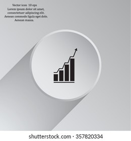Infographic. Chart icon. Growing graph simbol.