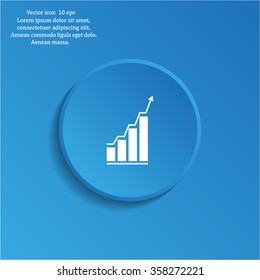 Infographic. Chart icon. Growing graph simbol.