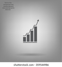 Infographic. Chart icon. Growing graph simbol.