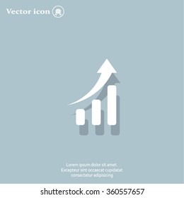 Infographic. Chart icon. Growing graph symbol.